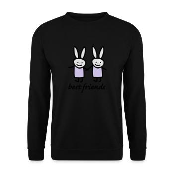 best friends - Unisex Sweatshirt - black - Front - Alina (178cm) & Michal (187cm)