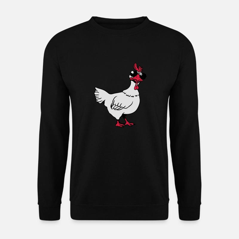 Chicken sunglasses cool - Unisex Sweatshirt - black