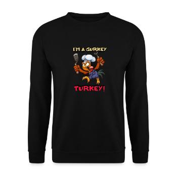 Je suis Gurkey Turkey Chef Kids - Sweat-shirt Unisexe - noir - Devant - Alina (178cm) & Michal (187cm)