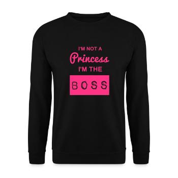 Boss - Sweat-shirt Unisexe - noir - Devant - Alina (178cm) & Michal (187cm)