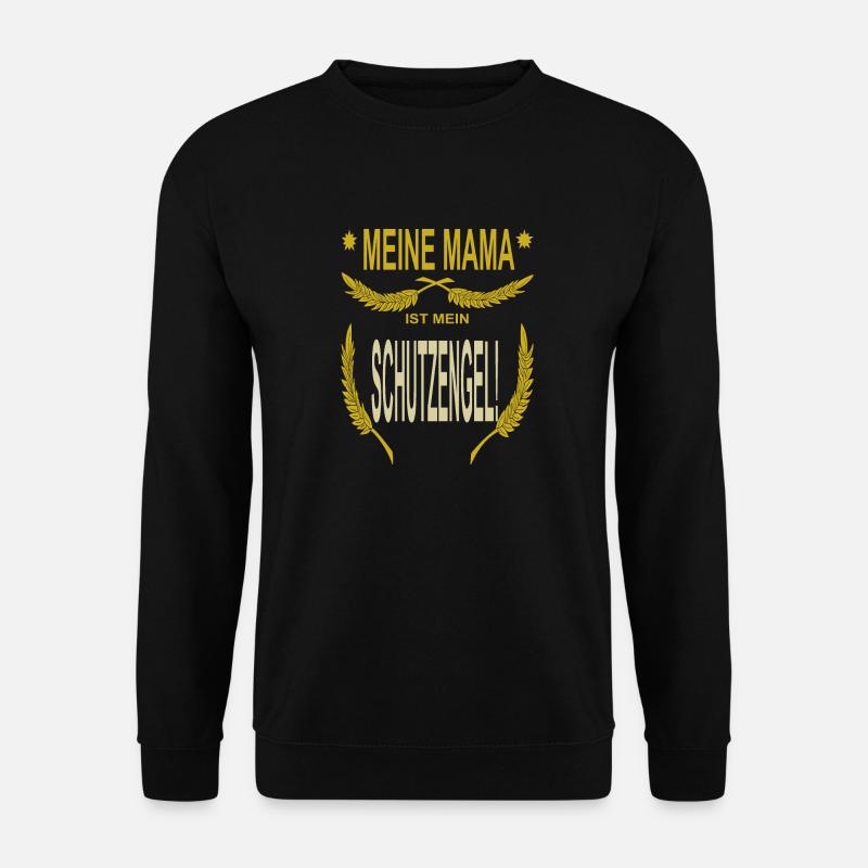 Mama ist Schutzengel Muttertag - Unisex Pullover - Schwarz