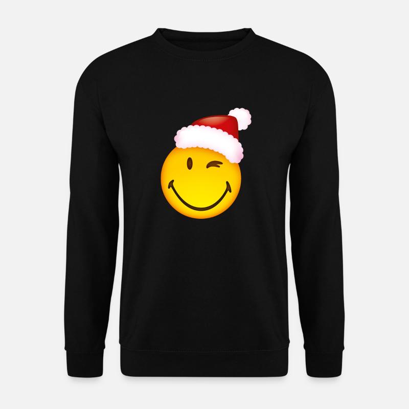 Smiley Santa Claus - Unisex Pullover - Schwarz