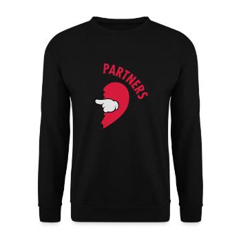 Running Partner (Part 2) - Unisex Pullover - Schwarz - Vorne - Alina (178cm) & Michal (187cm)