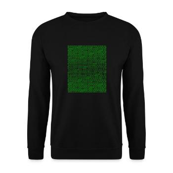 Matrix of numbers - hacker - Unisex Sweatshirt - black - Front - Alina (178cm) & Michal (187cm)