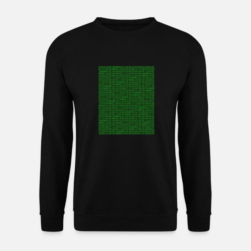 Matrix aus Zahlen - Hacker - Unisex Pullover - Schwarz