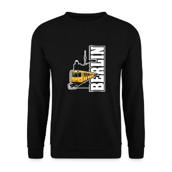 Berlin U-Bahn Color - Unisex Pullover - Schwarz - Vorne - Alina (178cm) & Michal (187cm)
