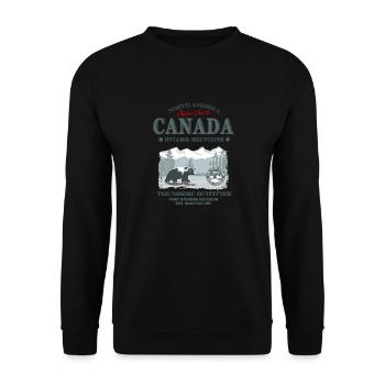 Canada - Grizzly Bear - Unisex Pullover - Schwarz - Vorne - Alina (178cm) & Michal (187cm)