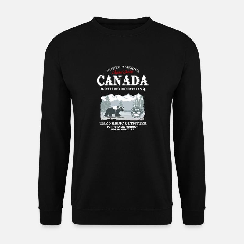 Canada - Grizzly Bear - Unisex Pullover - Schwarz