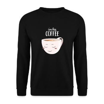 I'm His Coffee | I'm Her Donut (Part 2) - Sweat-shirt Unisexe - noir - Devant - Alina (178cm) & Michal (187cm)
