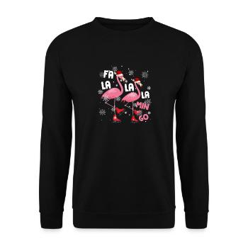 Fa La La La Min Go - Unisex Sweatshirt - black - Front - Alina (178cm) & Michal (187cm)
