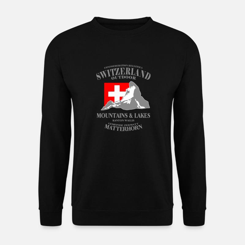 matterhorn, wallis, schweiz, Suisse, Cervin, Valai - Unisex Pullover - Schwarz