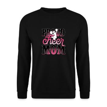 Stolze Cheer Mom - Unisex Pullover - Schwarz - Vorne - Alina (178cm) & Michal (187cm)