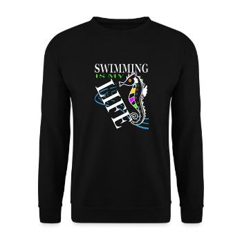 Nageurs - Sweat-shirt Unisexe - noir - Devant - Alina (178cm) & Michal (187cm)