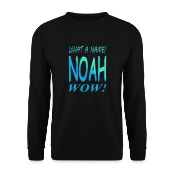 Noah first name birth name boy name gift idea - Unisex Sweatshirt - black - Front - Alina (178cm) & Michal (187cm)