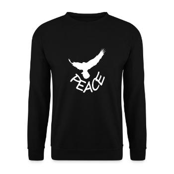 Peace Freedom Free Peace Dove Gift - Unisex Sweatshirt - black - Front - Alina (178cm) & Michal (187cm)