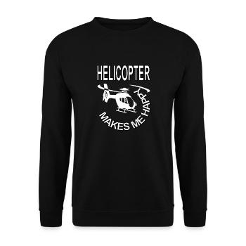 Hélicoptère voler cadeau pilote d'hélicoptère - Sweat-shirt Unisexe - noir - Devant - Alina (178cm) & Michal (187cm)