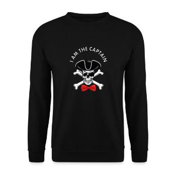 Pirate pirate head pirate ship captain gift - Unisex Sweatshirt - black - Front - Alina (178cm) & Michal (187cm)