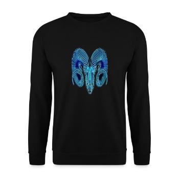 Zodiac Aries Zodiac Horoscope Gift - Unisex Sweatshirt - black - Front - Alina (178cm) & Michal (187cm)