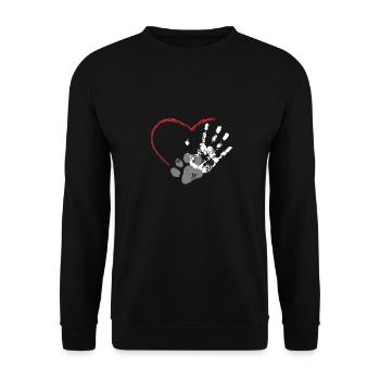 Dog owners - Unisex Sweatshirt - black - Front - Alina (178cm) & Michal (187cm)