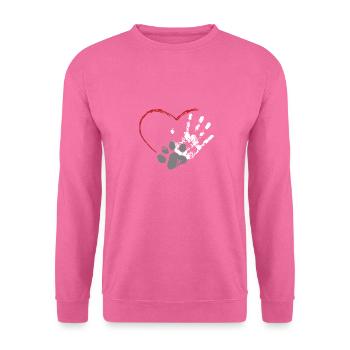 Propriétaires de chiens - Sweat-shirt Unisexe - rose - Devant