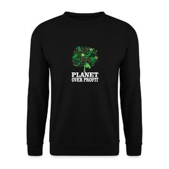 Klima Klimawandel Umwelt Streik Climate - Unisex Pullover - Schwarz - Vorne - Alina (178cm) & Michal (187cm)