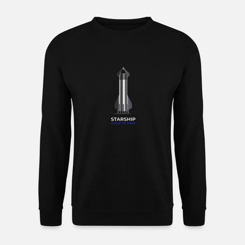 Starship: Ein Schiff zum Mars () - Unisex Pullover - Schwarz