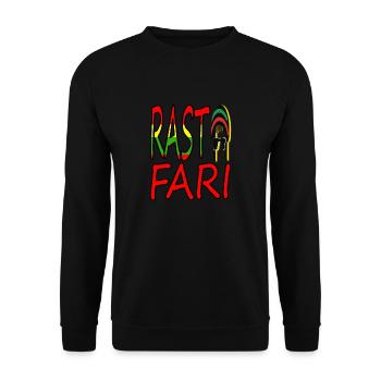 Reggae Rastafari Rasta Musik Musiker Geschenkidee - Unisex Pullover - Schwarz - Vorne - Alina (178cm) & Michal (187cm)