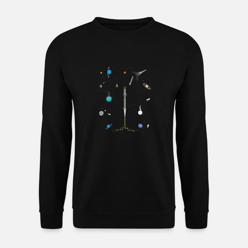 Eine Space-x-Explosion in das Space-Muster - Unisex Pullover - Schwarz