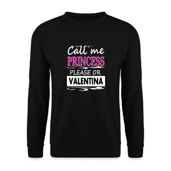 mon nom est Valentina mon nom est le nom de Valentina - Sweat-shirt Unisexe - noir - Devant - Alina (178cm) & Michal (187cm)