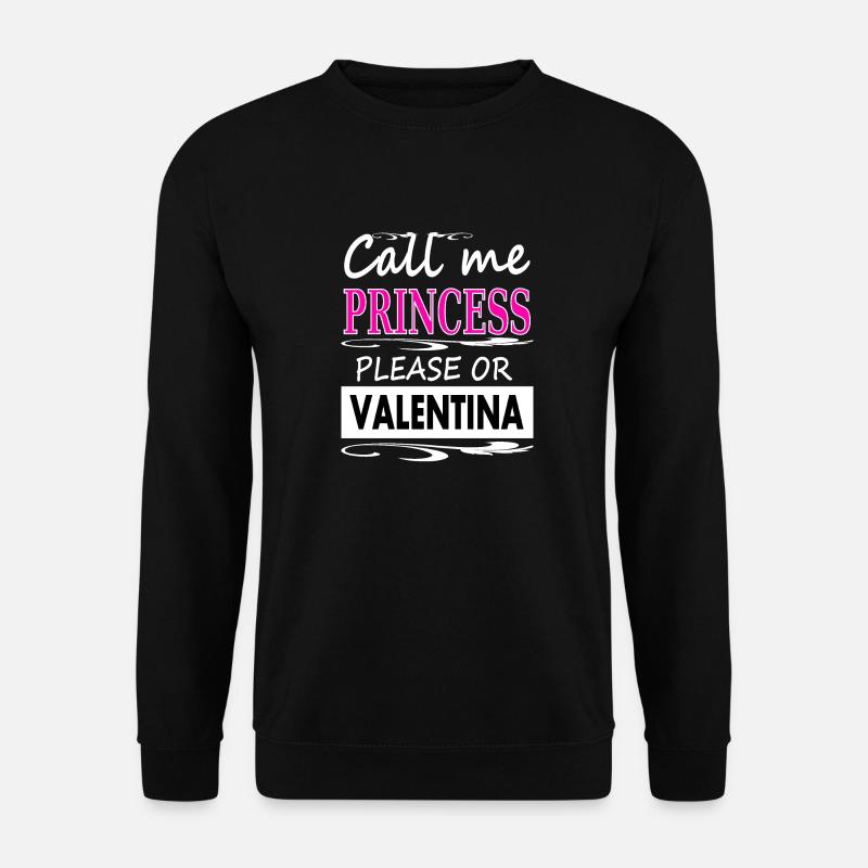 ich heiße Valentina mein Name ist Valentina Name - Unisex Pullover - Schwarz