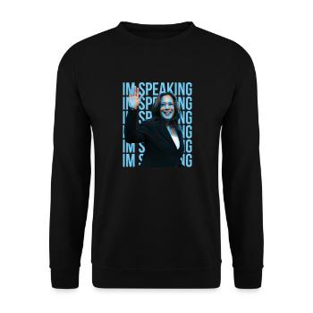Kamala Harris Im Speaking - Unisex Sweatshirt - black - Front - Alina (178cm) & Michal (187cm)