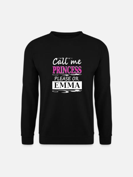 mit navn er Emma, mit navn er Emma, pigenavn gave - Unisex sweater - sort