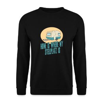 Camping-car campeur drôle pour hommes - Sweat-shirt Unisexe - noir - Devant - Alina (178cm) & Michal (187cm)