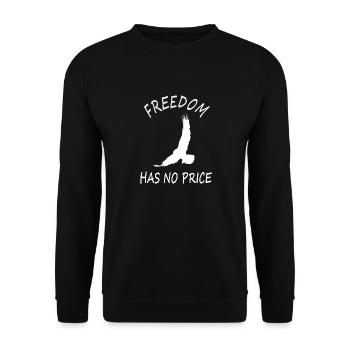 Freedom has no price bird gift birds - Unisex Sweatshirt - black - Front - Alina (178cm) & Michal (187cm)