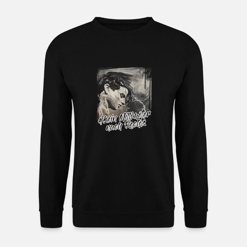 Kein Millimeter nach Rechts - Unisex Pullover - Schwarz