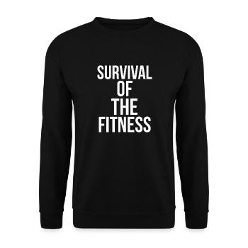 Survival of the Fitness // Drôle - Sweat-shirt Unisexe - noir - Devant - Alina (178cm) & Michal (187cm)