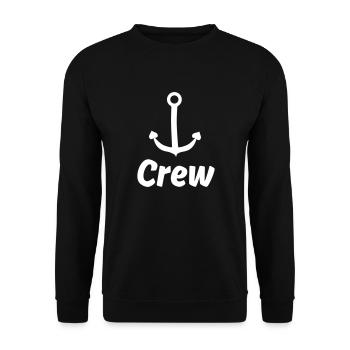 Crew - Skipper Sailing Charter Team - Unisex Sweatshirt - black - Front - Alina (178cm) & Michal (187cm)