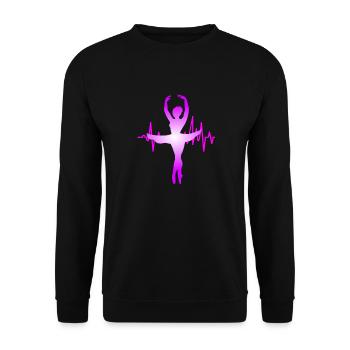 Ballet Dancing Ballet Dancer Dance Course Gift - Unisex Sweatshirt - black - Front - Alina (178cm) & Michal (187cm)