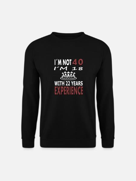 40 Jahre alt 40 Jährige 40. Geburtstag Geschenk - Unisex Pullover - Schwarz