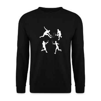 Tennis - Unisex Pullover - Schwarz - Vorne - Alina (178cm) & Michal (187cm)