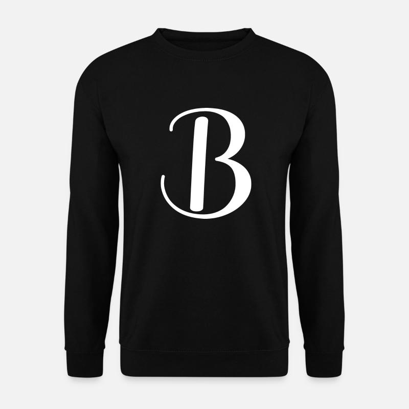 Calligraphie, initiale B - Sweat-shirt Unisexe - noir