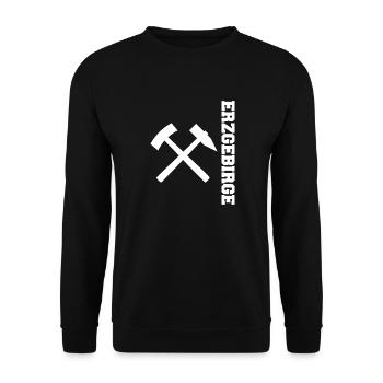 Erzgebirge Bergbau - Unisex Pullover - Schwarz - Vorne - Alina (178cm) & Michal (187cm)
