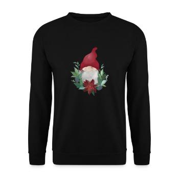 Gnom - Weihnachtsgnom - Unisex Pullover - Schwarz - Vorne - Alina (178cm) & Michal (187cm)