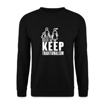 Tradition - Mother - Father - Children - Traditionism - Unisex Sweatshirt - black - Front - Alina (178cm) & Michal (187cm)