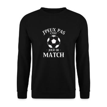 Jour de match de foot 2 - Sweat-shirt Unisexe - noir - Devant - Alina (178cm) & Michal (187cm)