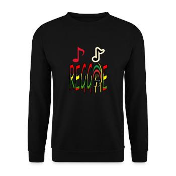Reggae Music Rasta Cadeau Jamaïque Idée Cadeau - Sweat-shirt Unisexe - noir - Devant - Alina (178cm) & Michal (187cm)