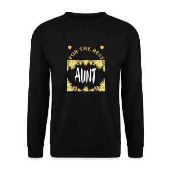 My aunt is the best niece nephew gift - Unisex Sweatshirt - black - Front - Alina (178cm) & Michal (187cm)
