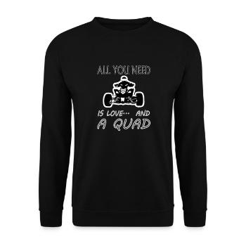 Quad Ride Quad Rider Stuntman Stunt Gift Idea - Unisex Sweatshirt - black - Front - Alina (178cm) & Michal (187cm)