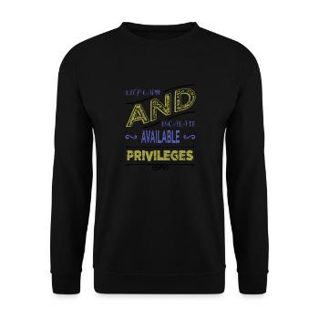anonyme attendez-vous à ce que nous citions un cadeau d’anniversaire - Sweat-shirt Unisexe - noir - Devant - Alina (178cm) & Michal (187cm)