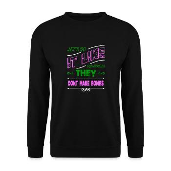 1960s quote hippie fun hippy awesome family - Unisex Pullover - Schwarz - Vorne - Alina (178cm) & Michal (187cm)